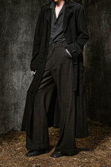 ILNya Nieternite Nifutur Layered Spliced Wool-Blended Straight-Leg Trousers
