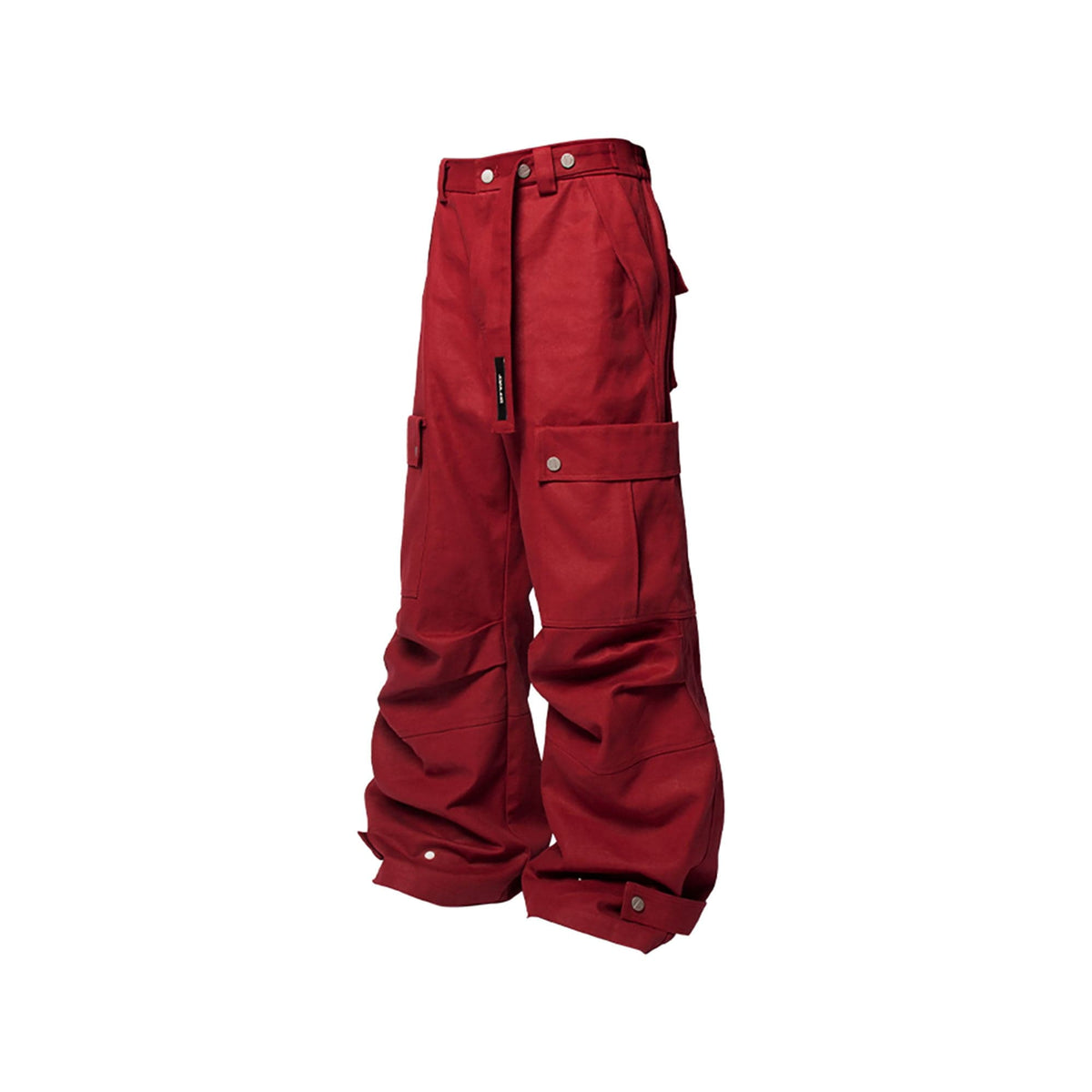 RELABEL Multi-Pocket Oversized Workwear Cargo Pants Red