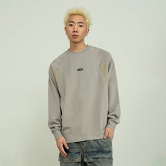 MAKEMORE Modern Deconstructed Embroidered Long-Sleeve Tee