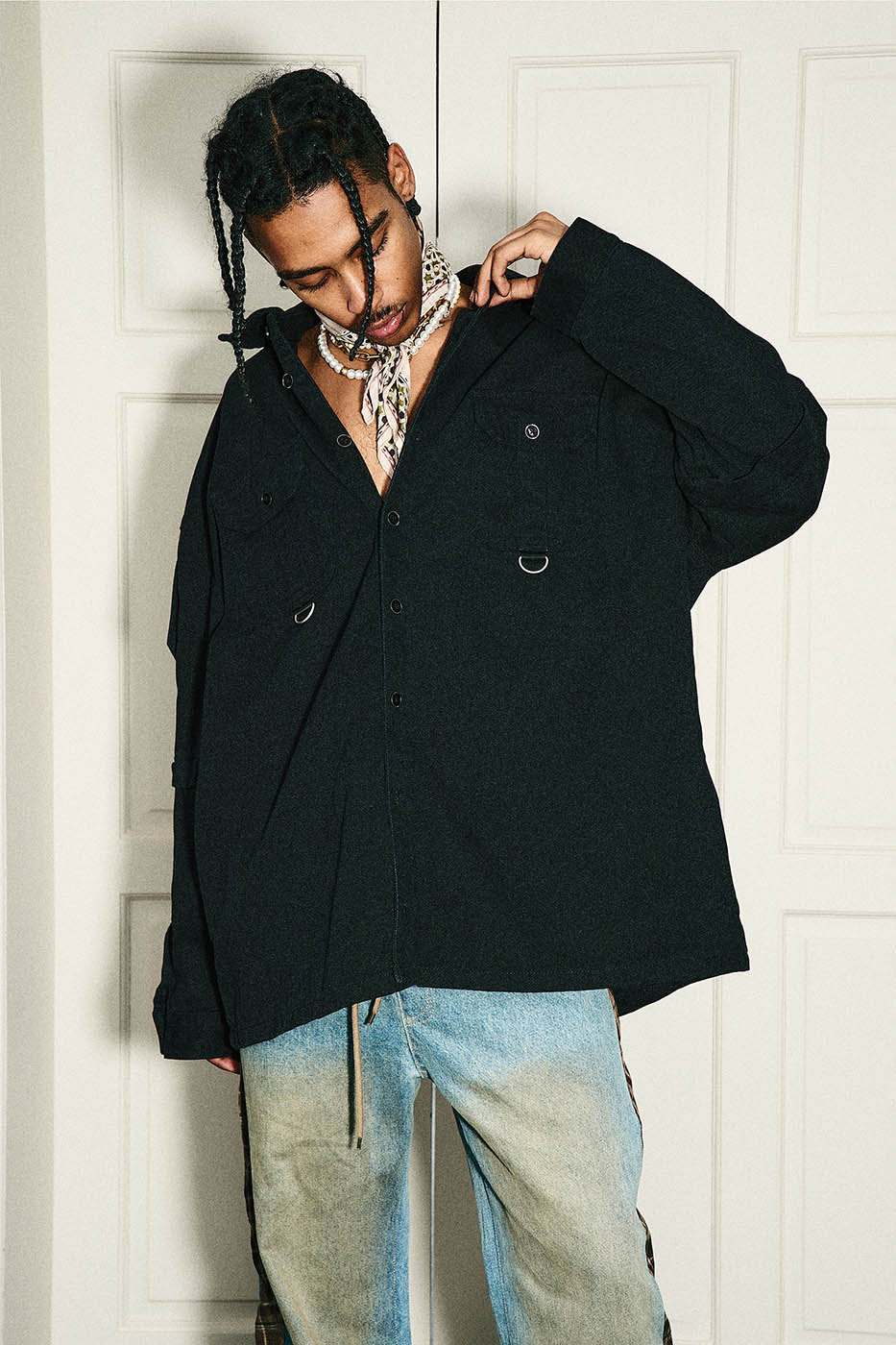 STEEPC Detachable Sleeves Embroidered Jacket