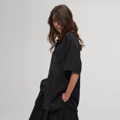 ILNya Nieternite Nifutur Dark Angel Paneled Half Shirt