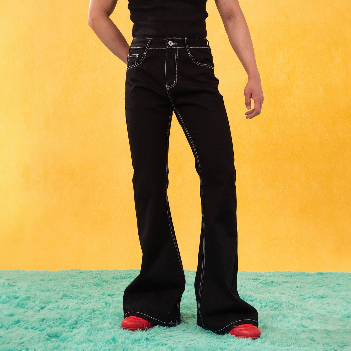 CLP Retro Stitch Ribbon Flared Jeans