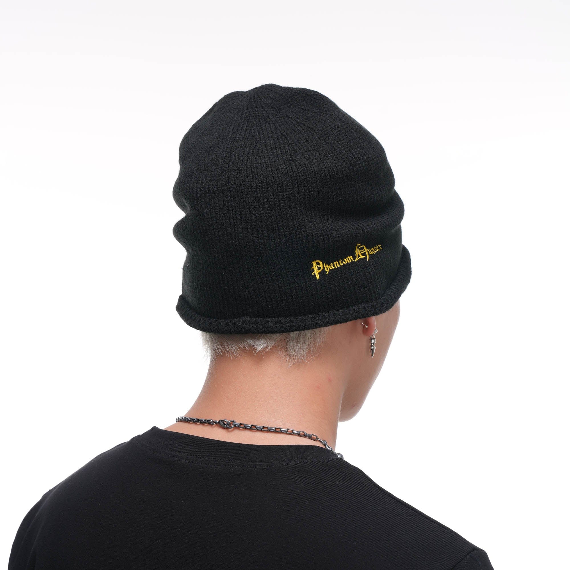 PHANTOMHUNTER Embroidery Eye Patchwork Beanie