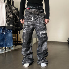 DND4DES Chains Straight-Leg Pants