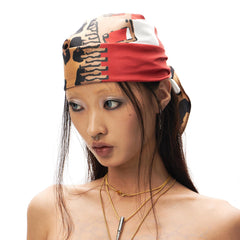 SCHWARZGOLD Leopard Union Flag Full-Printed Headscarf