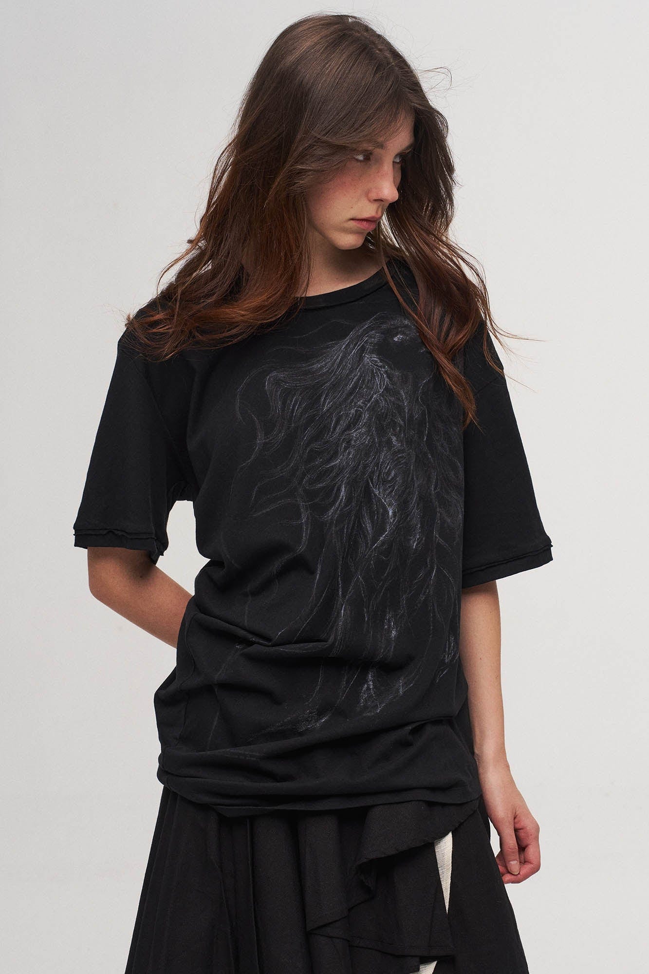 ILNya Nieternite Nifutur Siren Raw-Edge T-Shirt