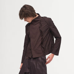 ILNya Nieternite Nifutur Ruffled Spliced High-Neck Jacket