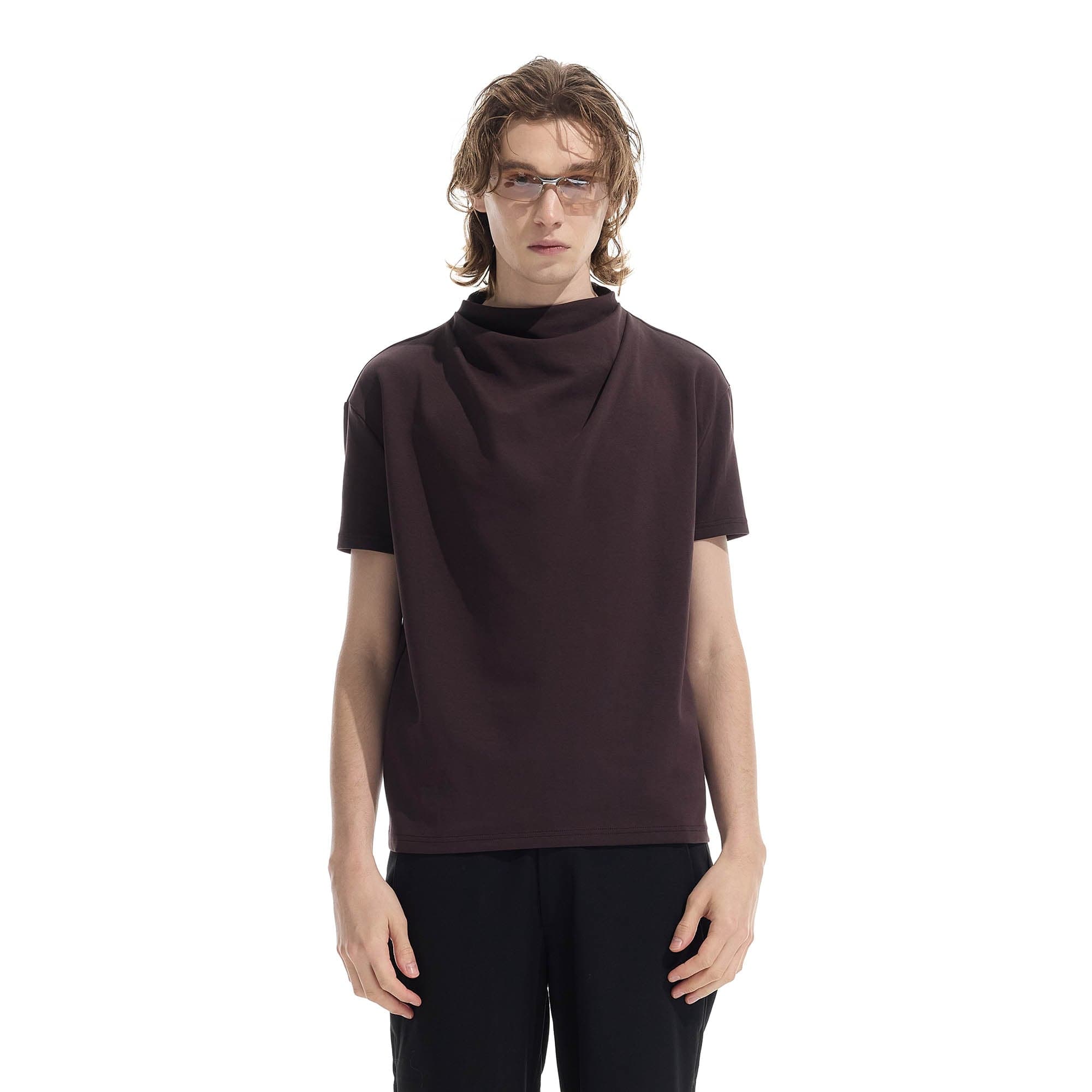 WHISTLEHUNTER Essential Crinkled Mock T-Shirt