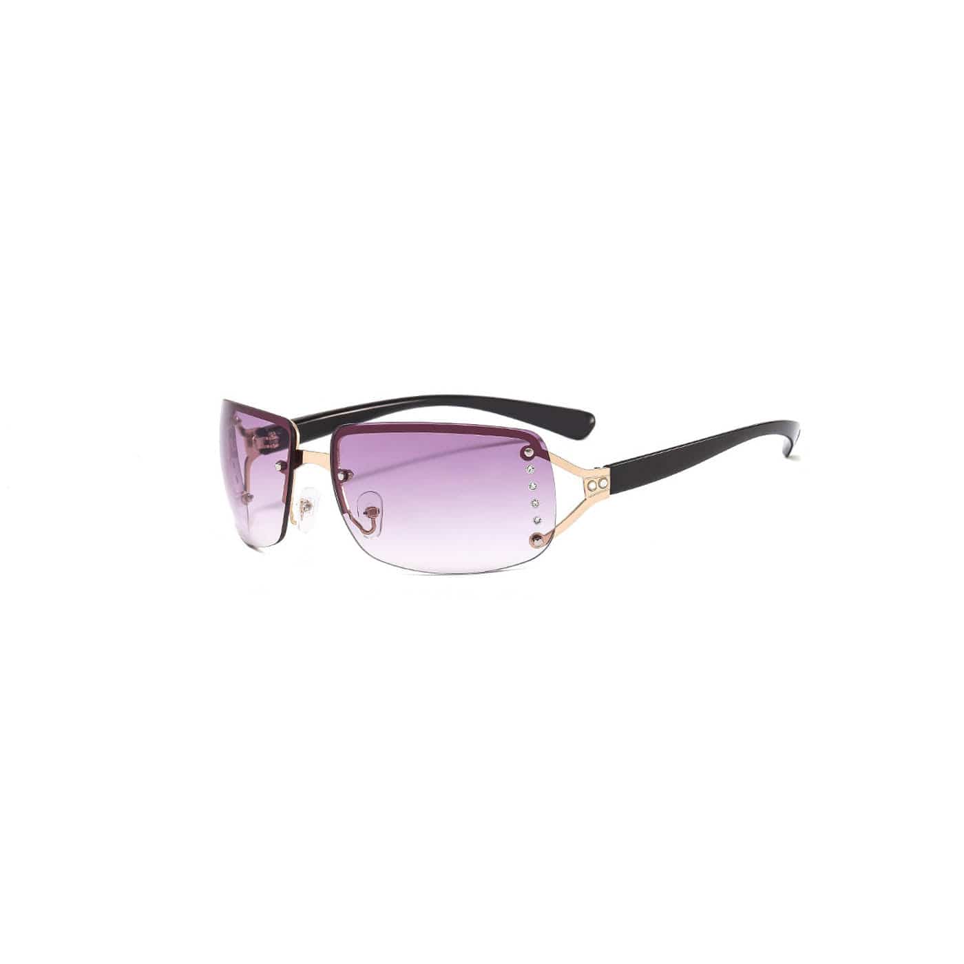 DAMAGE ASIA OPTICALS Semi-Rim Square Gradient Sunglasses