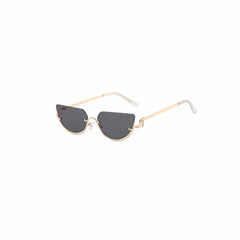 DAMAGE ASIA Semi-Oval Half-Rim Curved Frame Glasses