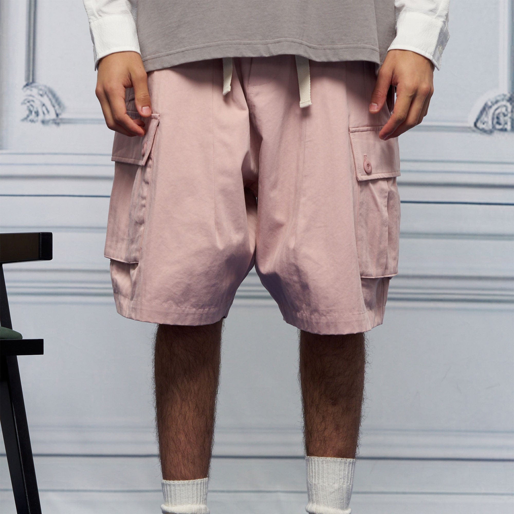 UNLIMITED MOTE Multi-Pocket Drawstring Cargo Shorts