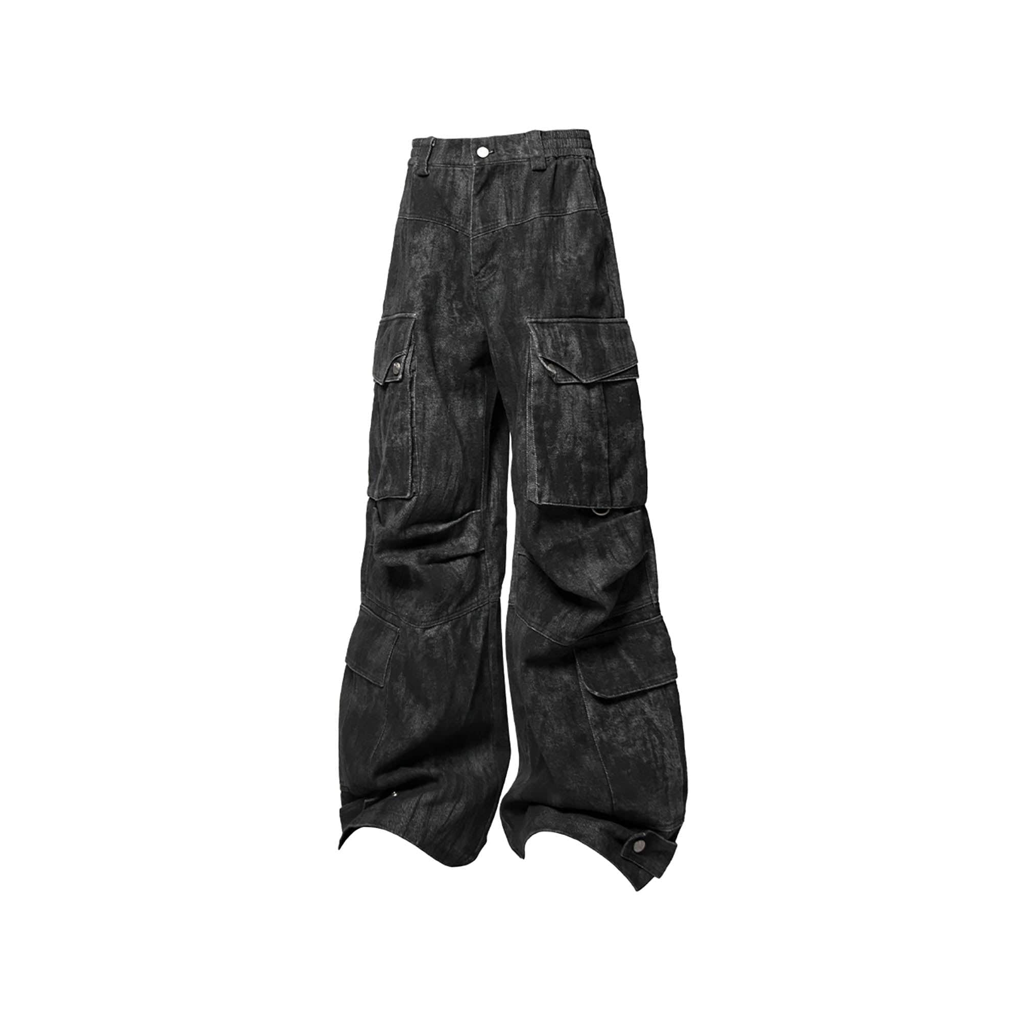 RELABEL Tie-Dye Multi-Pocket Pleated Straps Cargo