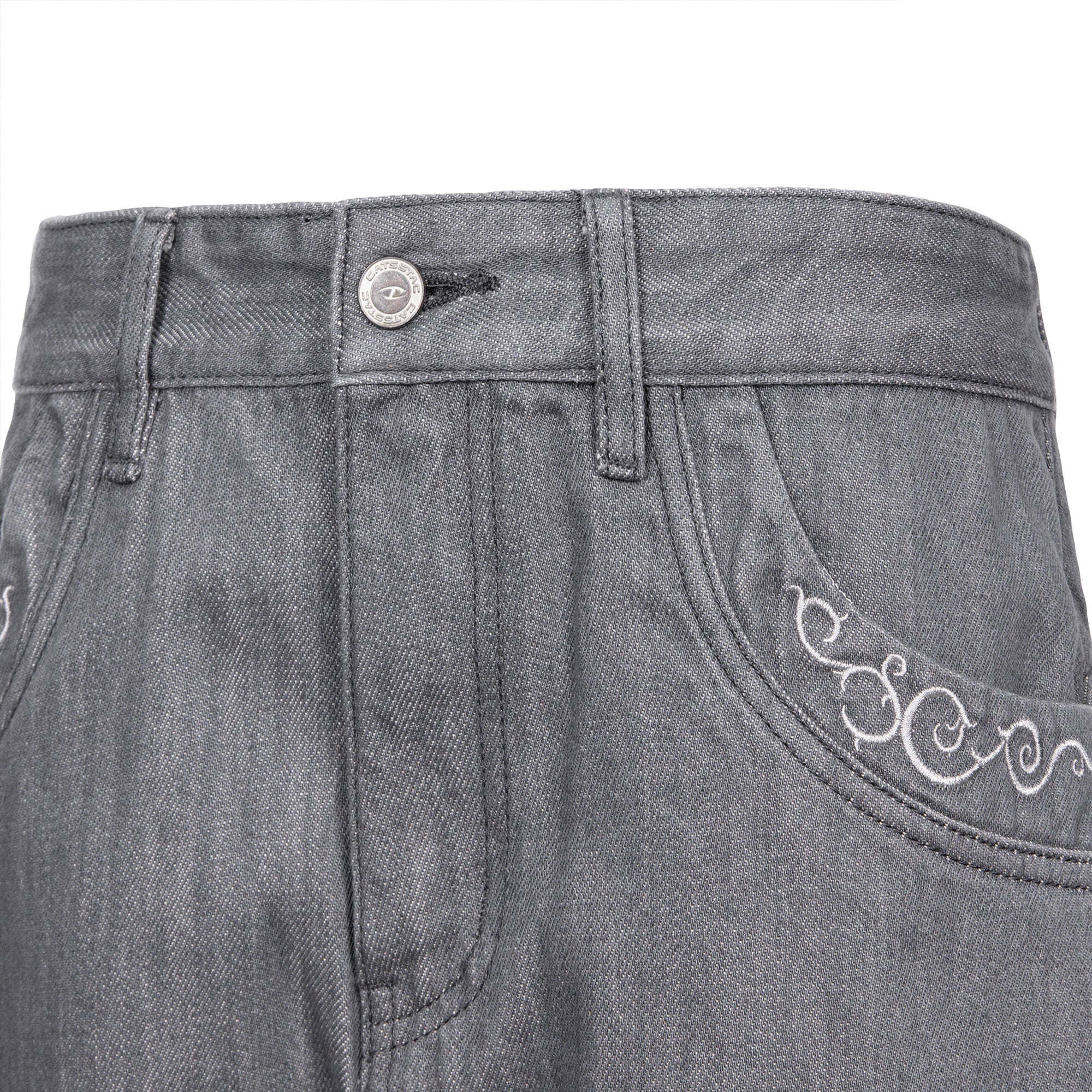CATSSTAC Floral Embroidered Flared Jeans