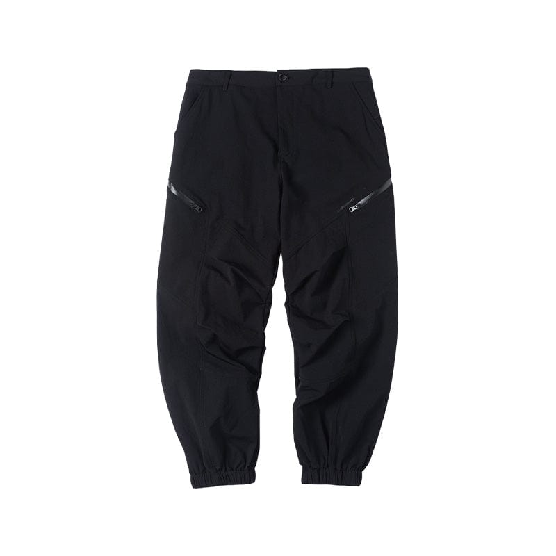 ENSHADOWER Crinkled & Pleated Zipper Jogger