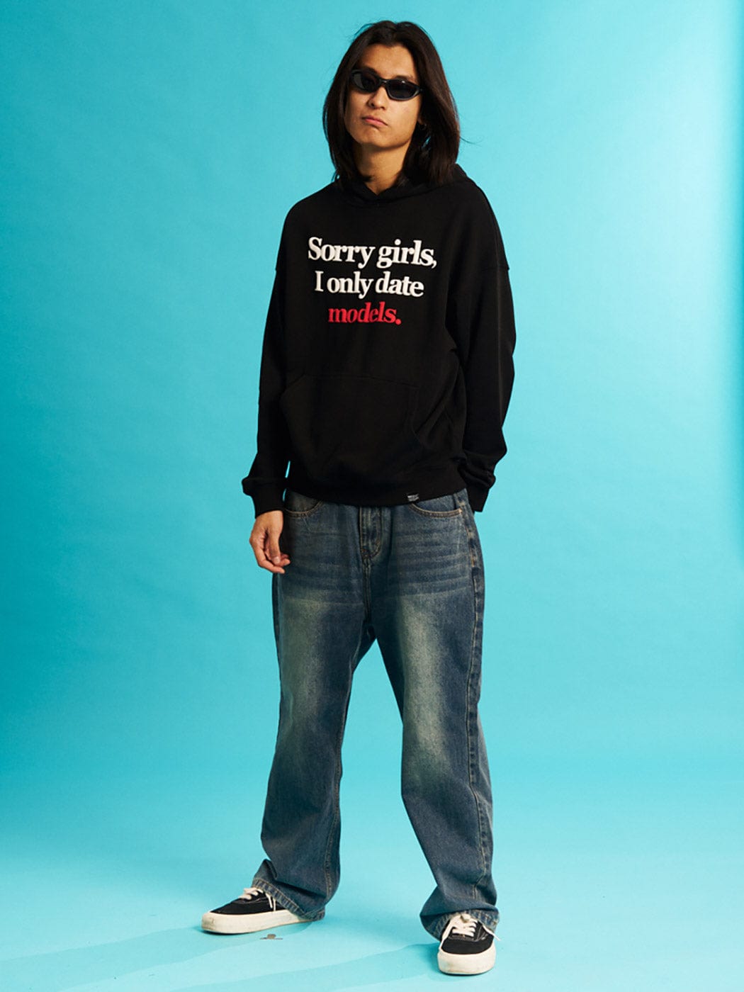 WCC Sorry Girls I Only Date Models Slogan Hoodie