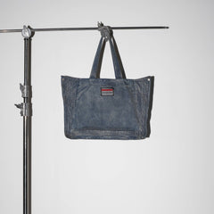 49PERCENT Modern Washed Foldable Denim Tote Bag