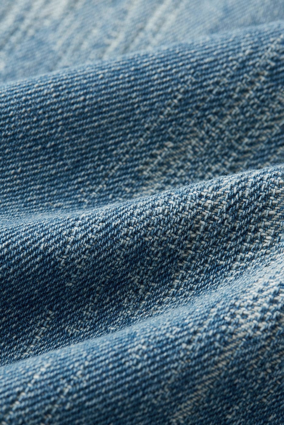 BONELESS Raw-Edge Washed Denim Jacket