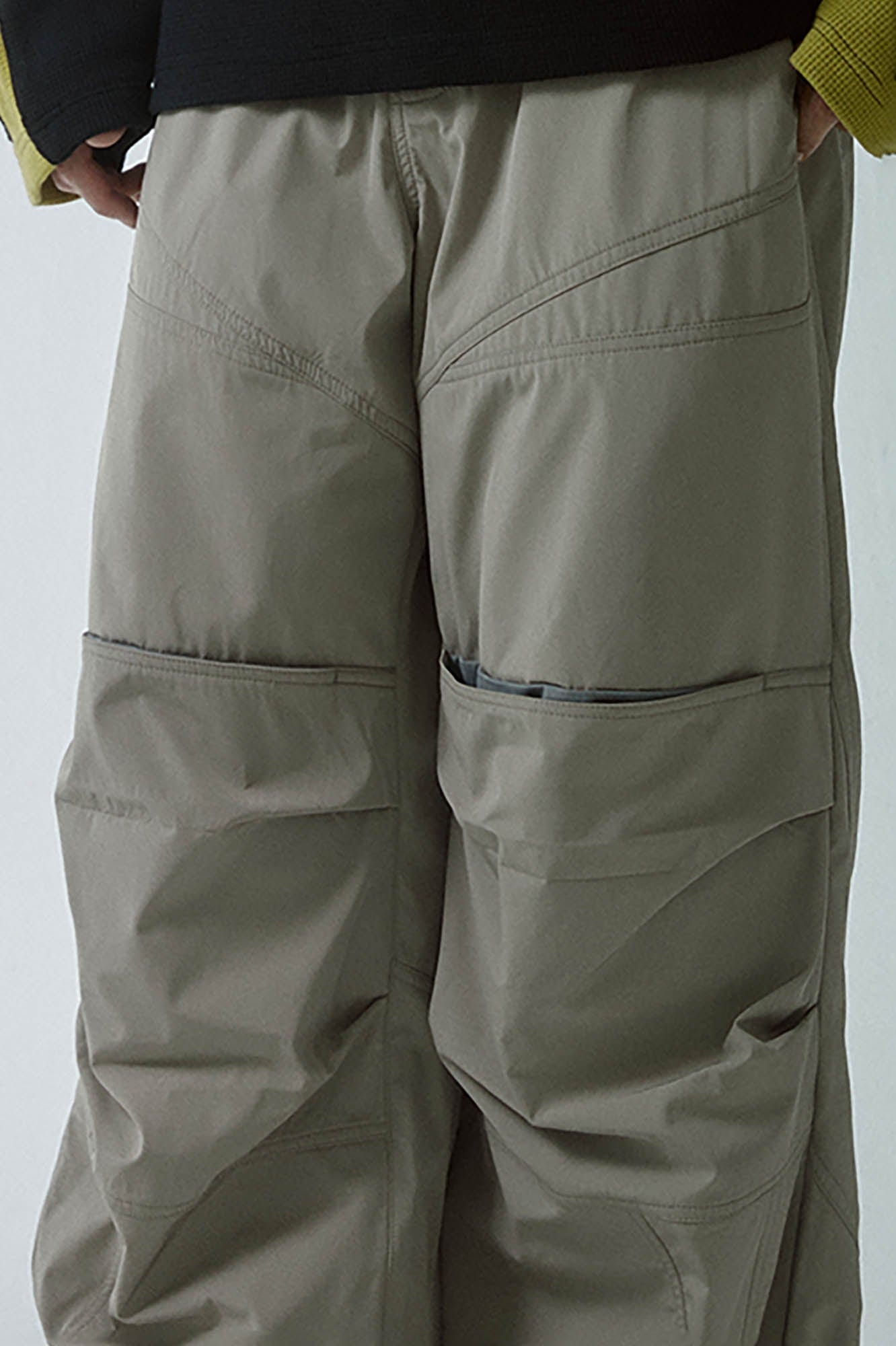 F2CE Multi-Pocket Spliced Crinkled Utility Pants