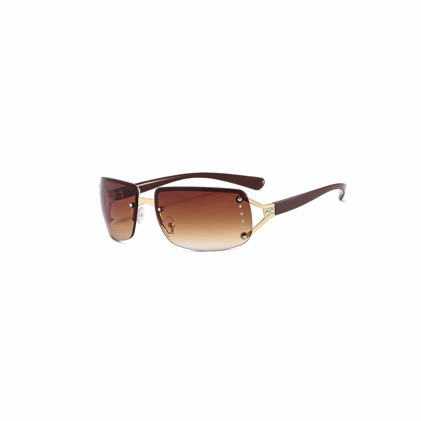 DAMAGE ASIA OPTICALS Semi-Rim Square Gradient Sunglasses
