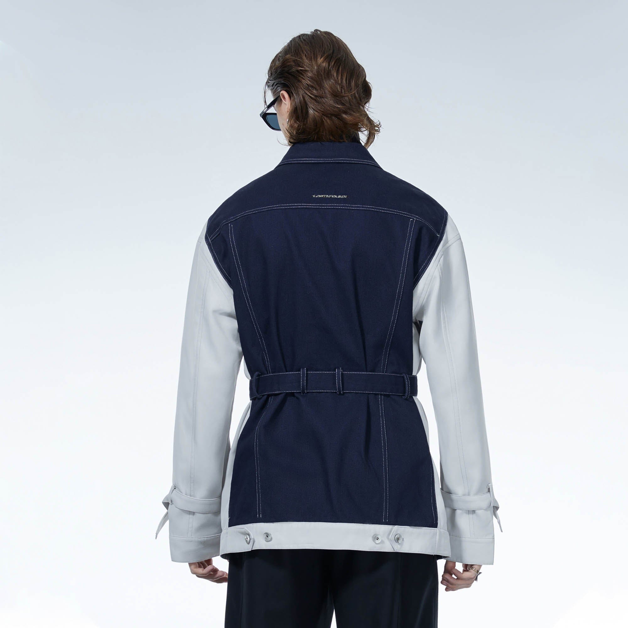LOSTNFOUND Spliced Stitch Strappy Jacket