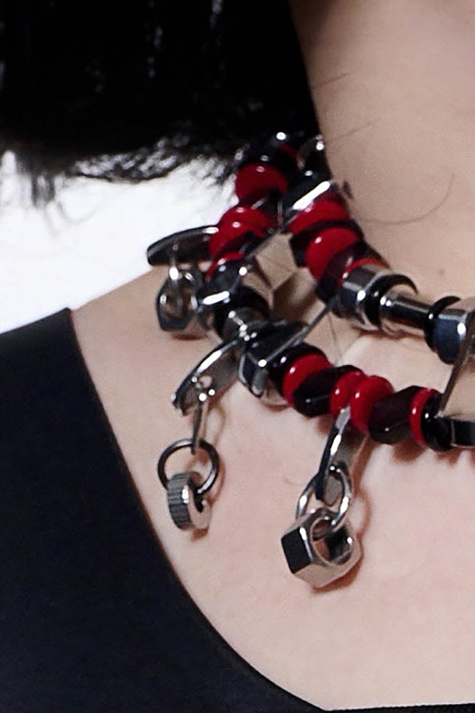 ILLUSORY Mechanical Heart Double-Strand Beaded Necklace
