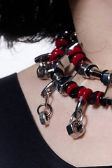 ILLUSORY Mechanical Heart Double-Strand Beaded Necklace