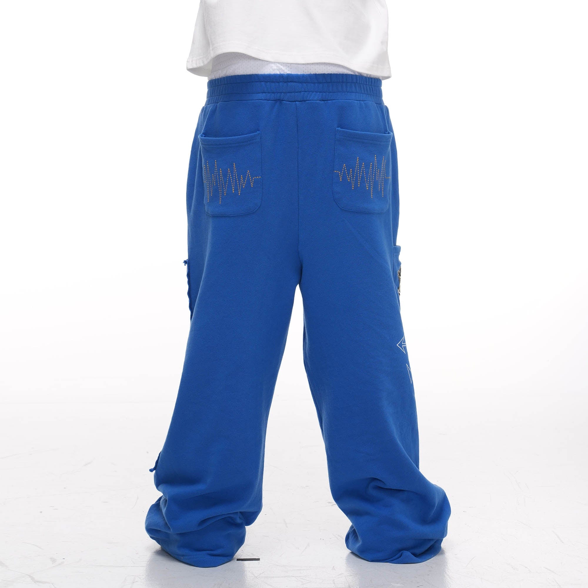 PHANTOMHUNTER Double-Waist Graphics Embroidered Baggy Sweatpants