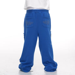 PHANTOMHUNTER Double-Waist Graphics Embroidered Baggy Sweatpants