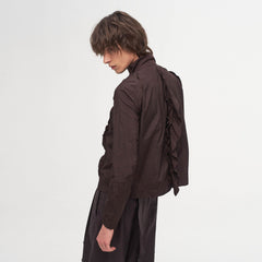 ILNya Nieternite Nifutur Ruffled Spliced High-Neck Jacket