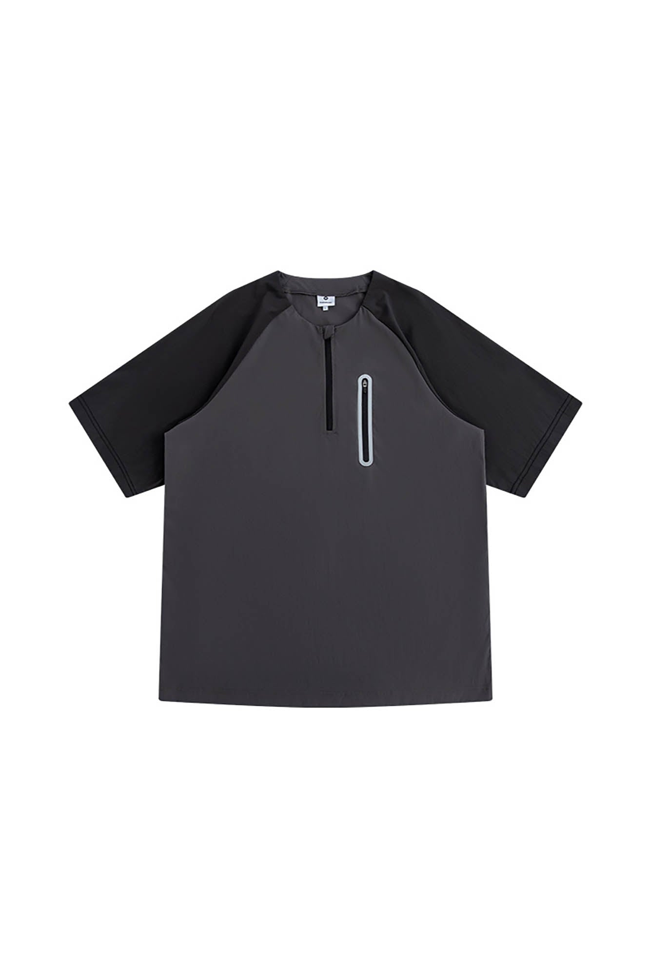 ENSHADOWER Contrast Raglan Half-Zip Quick-Dry T-Shirt