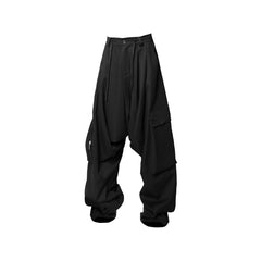 RELABEL Drop-Crotch Pleated Wide-Leg Pants