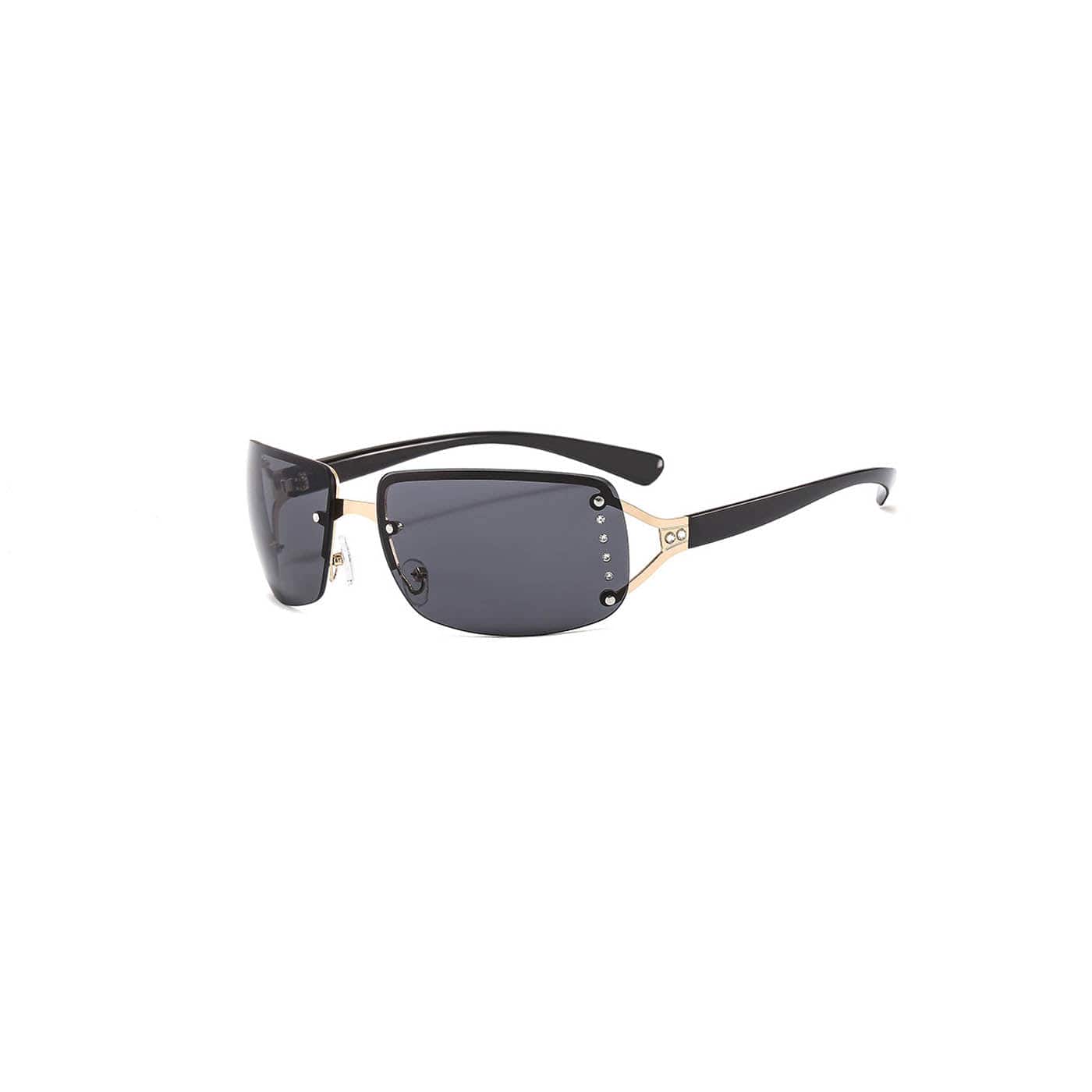 DAMAGE ASIA OPTICALS Semi-Rim Square Gradient Sunglasses