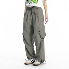 1997 POSTOFFICE Splatter Camo Crinkled Drawstring Cargo Pants