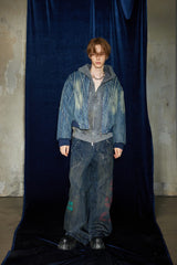 DND4DES Spliced Graffiti Wide-Leg Jeans