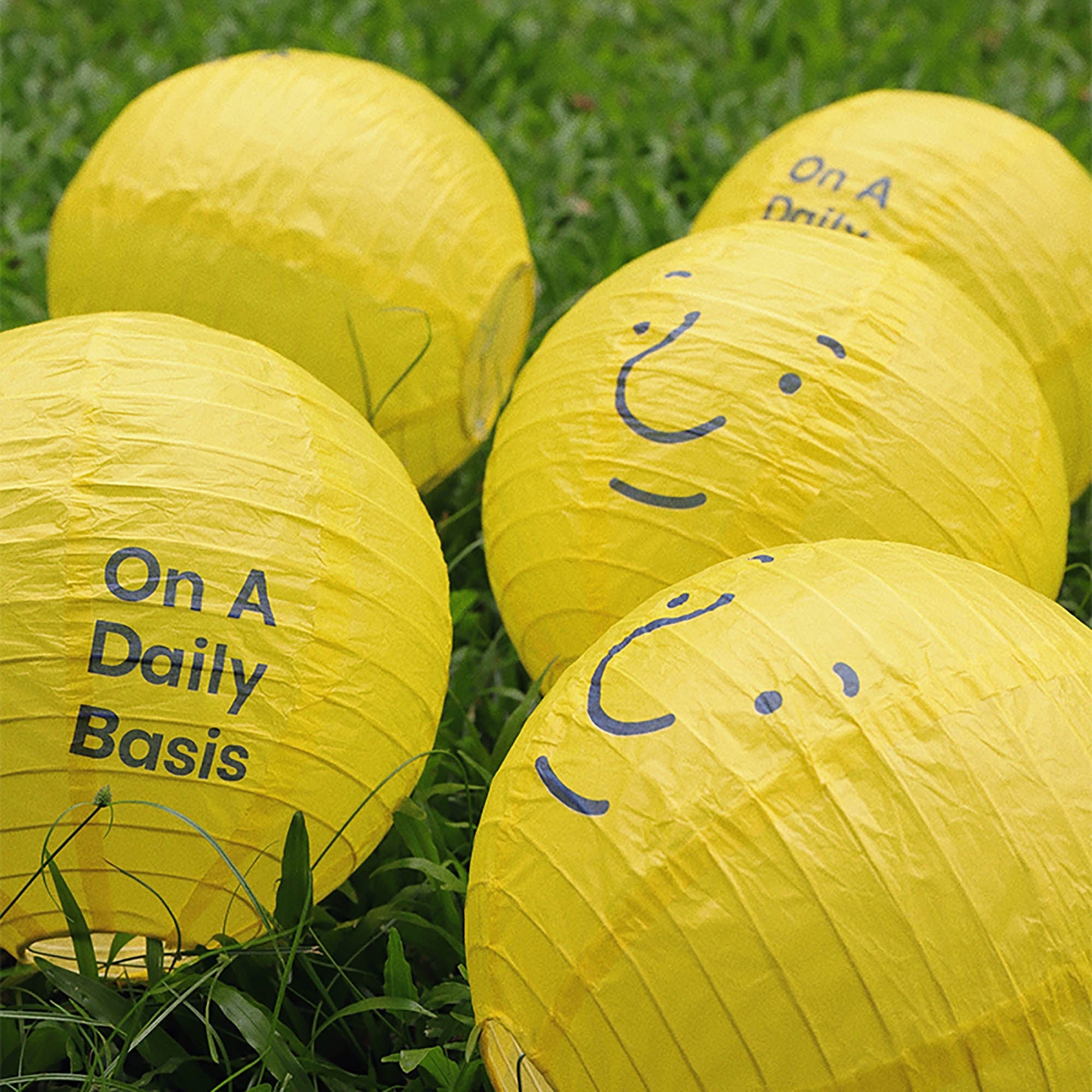 ONADAILYBASIS Smiley Paper Lantern Set