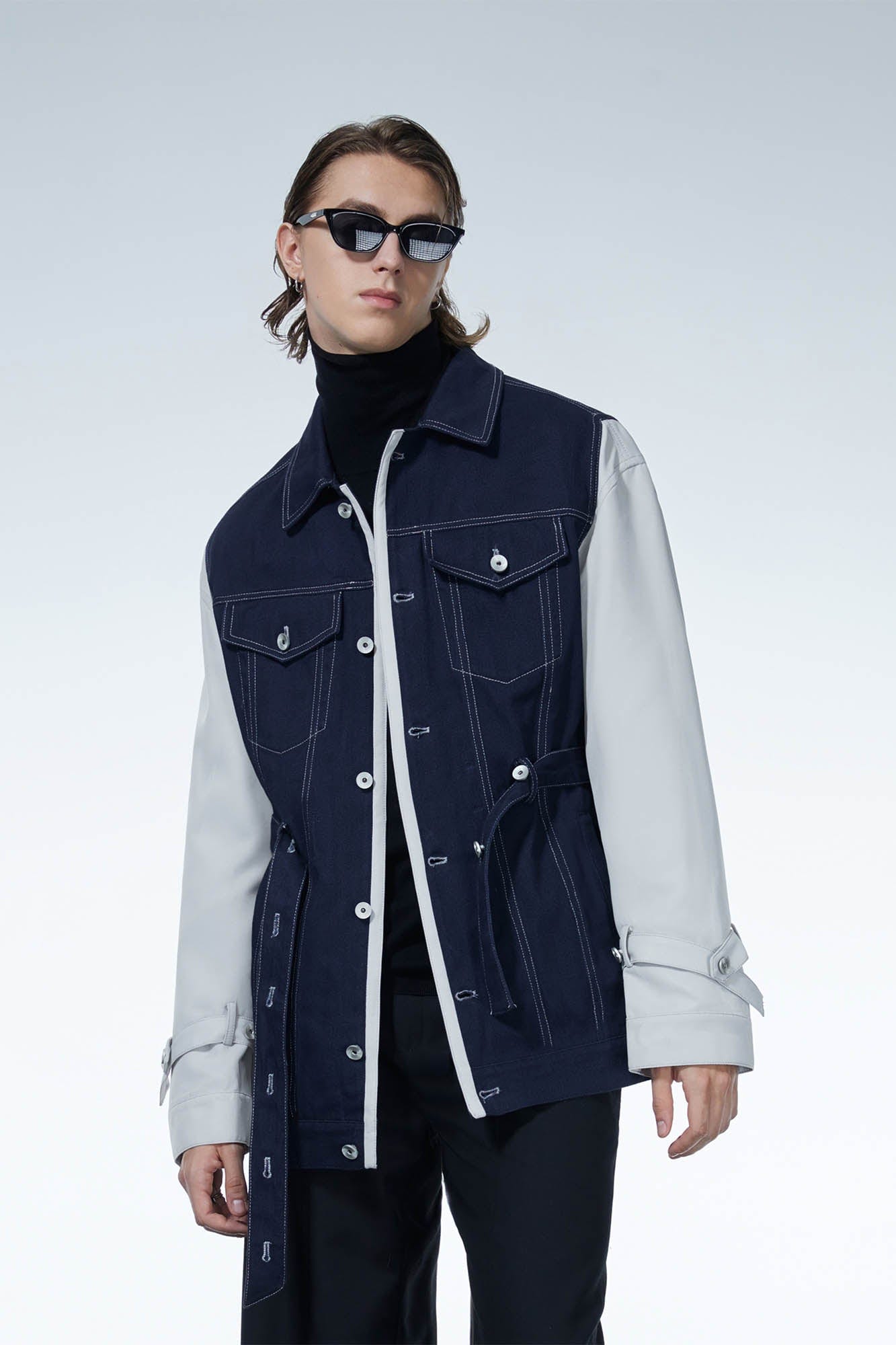 LOSTNFOUND Spliced Stitch Strappy Jacket