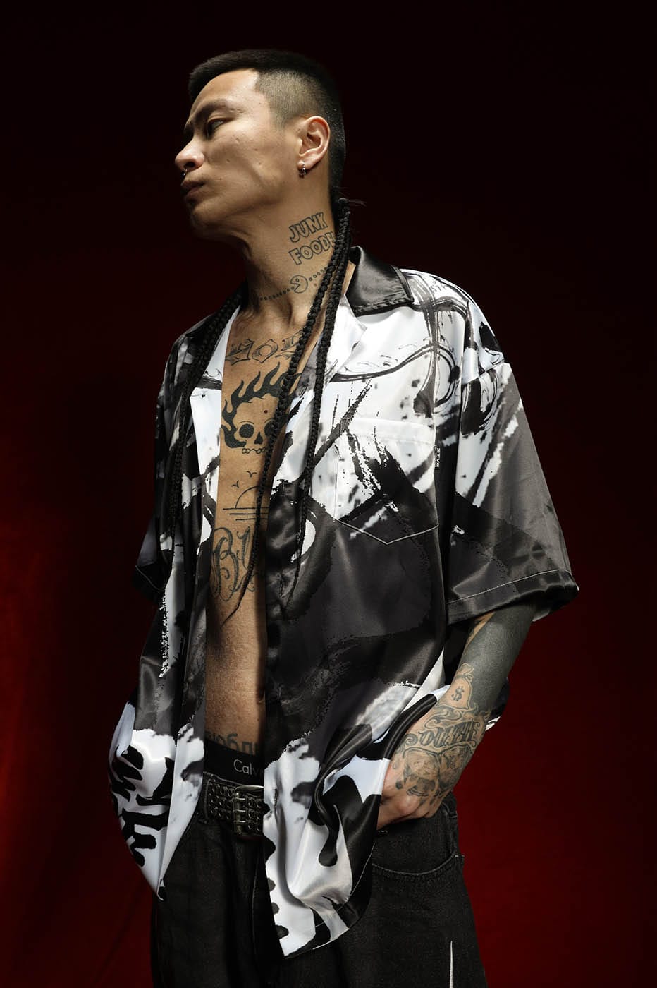 RTVG Dragon Calligraphy Cuban Half Shirt