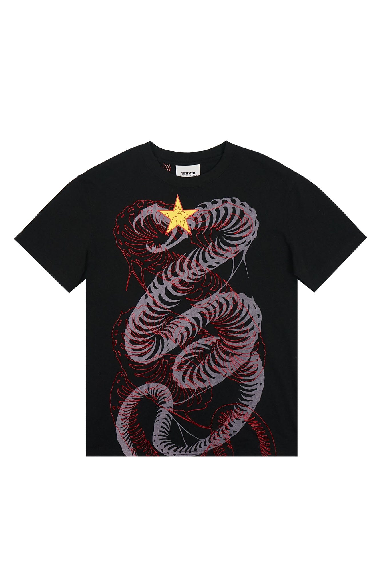 VINKID Twin Serpent Star Graphic T-Shirt