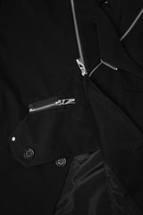 RELABEL Detachable-Collar Wool-Blended Pleated Blazer