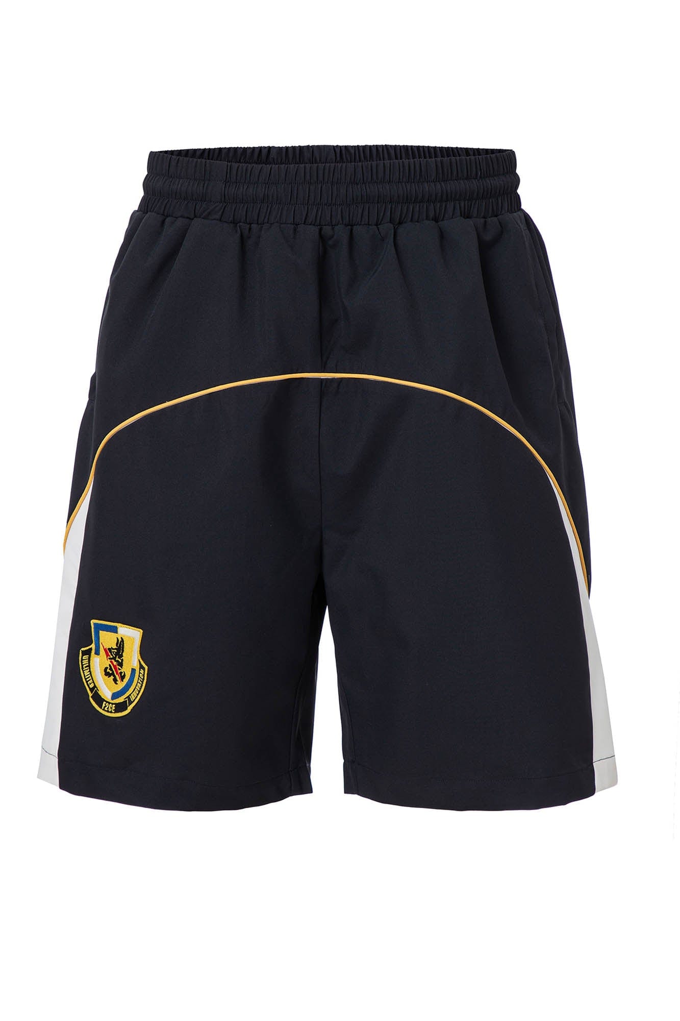 F2CE Curved Panel Embroidered Badge Shorts