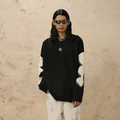 OVDY Color-Blocked Patchwork Sweater