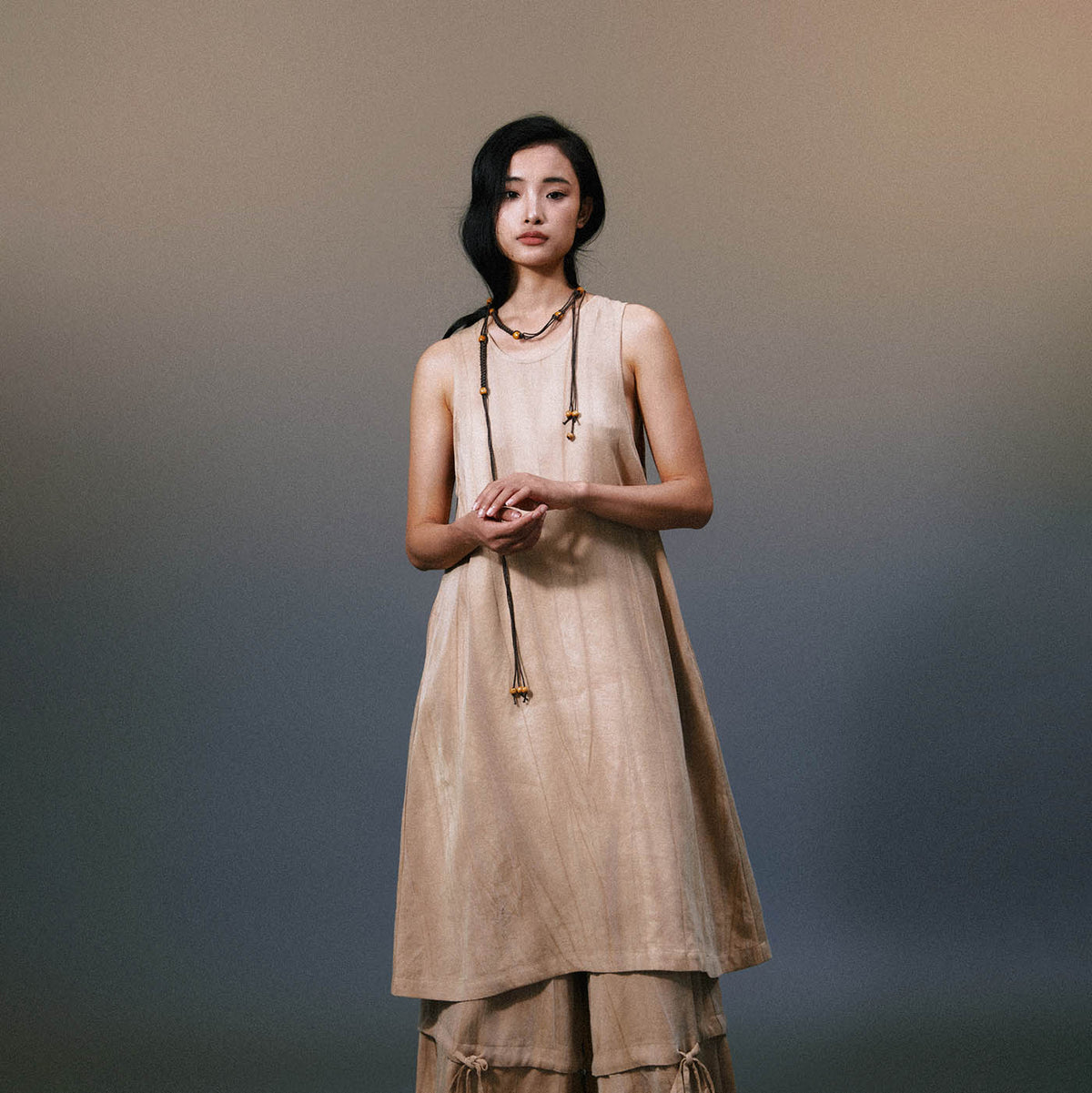 1997 POSTOFFICE Sleeveless Botanical Dye Dress