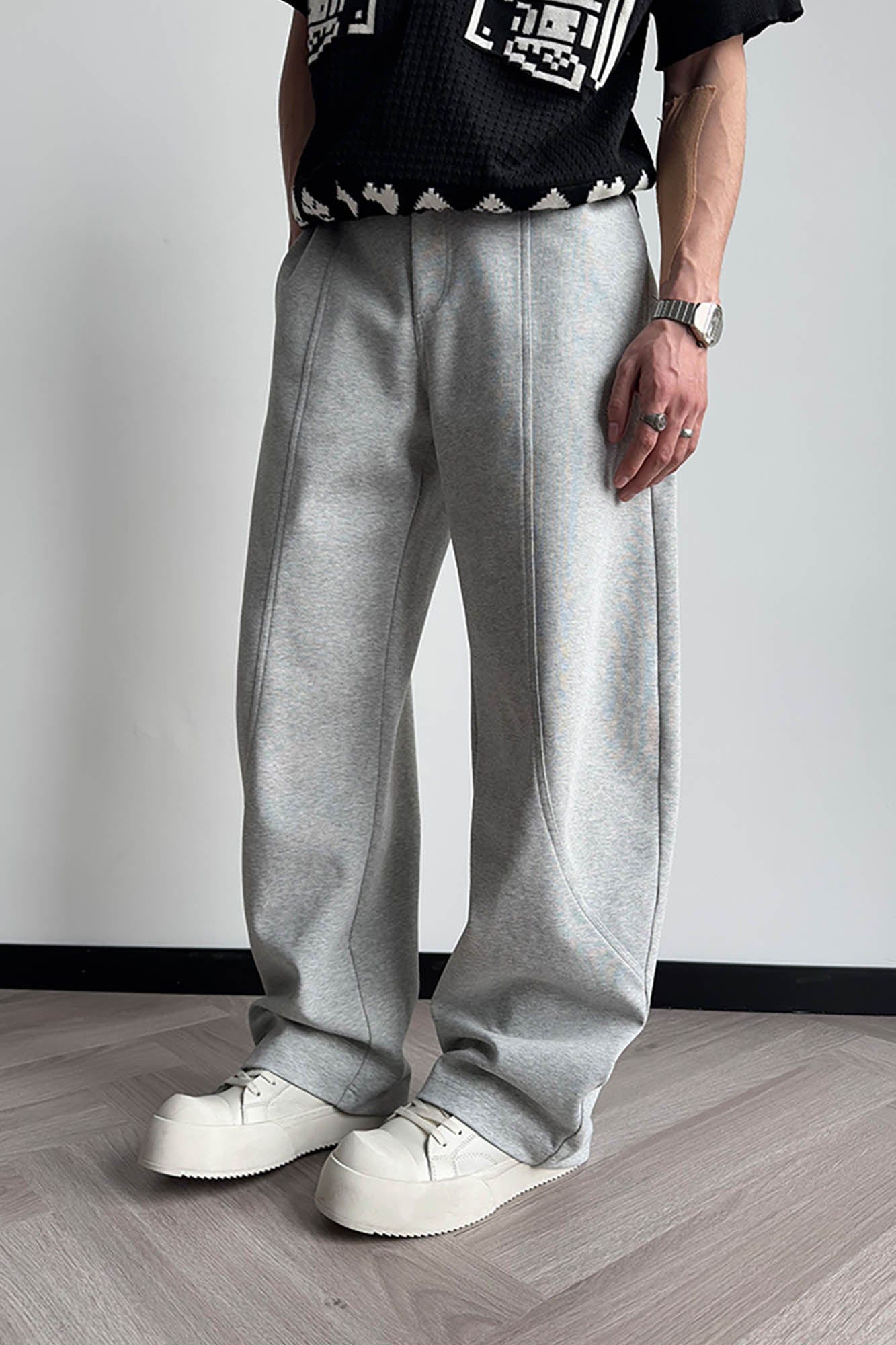 KREATE Curved-Spliced Sorona Quick-Dry Sweatpants