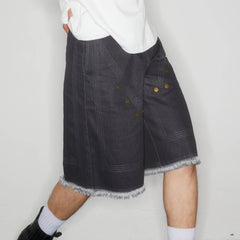 KADAKADA Rivet Raw Edge Shorts