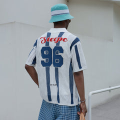 STEEPC No.96 Patchwork Striped Knit Half Shirt