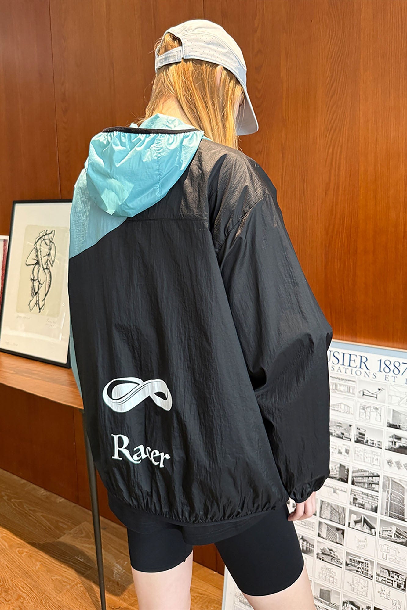 MIICHOUS Contrast Spliced UV Protection Hooded Jacket