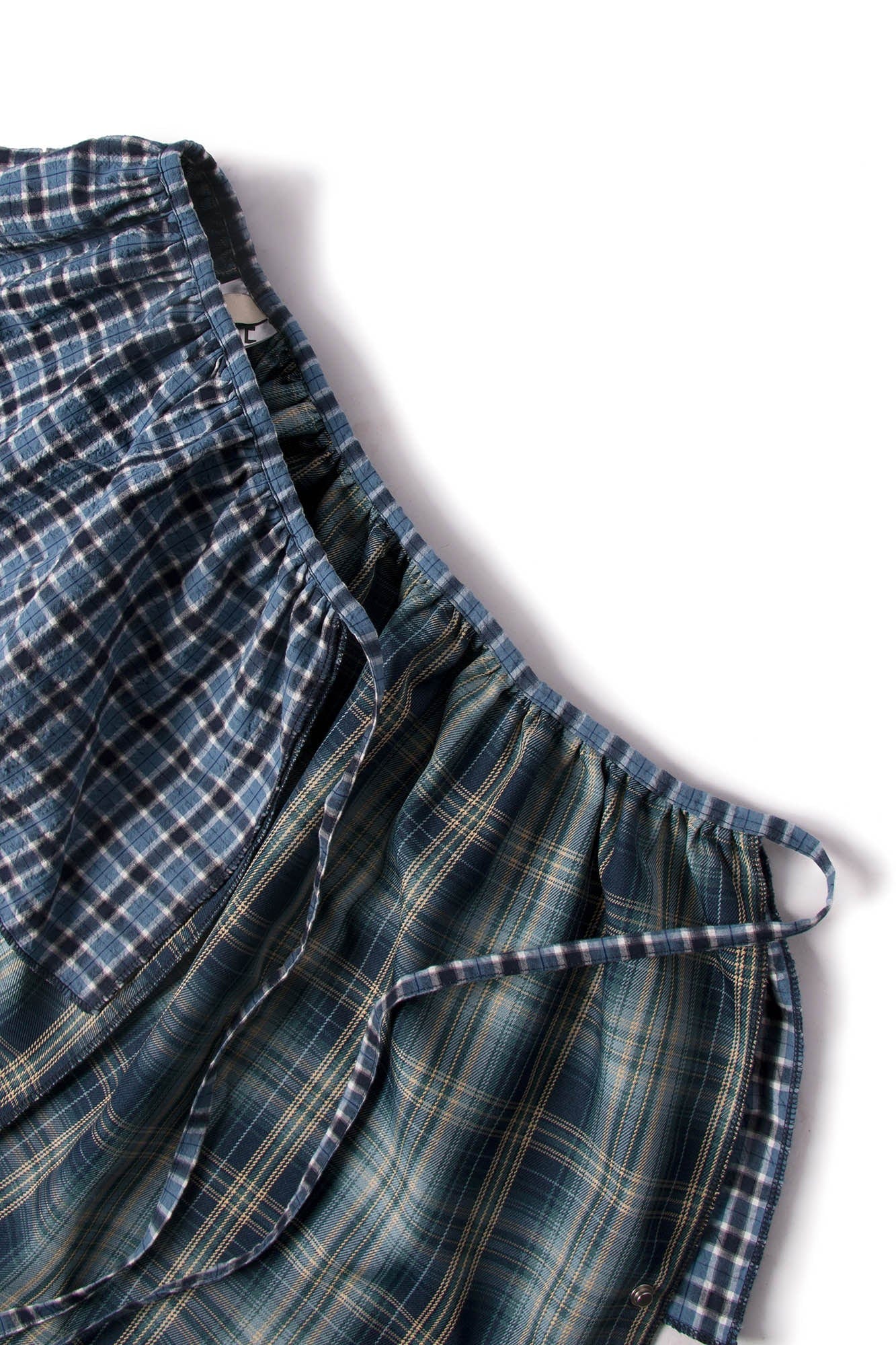 RELABEL Multi-Wear Plaid Layered Draped Skirt