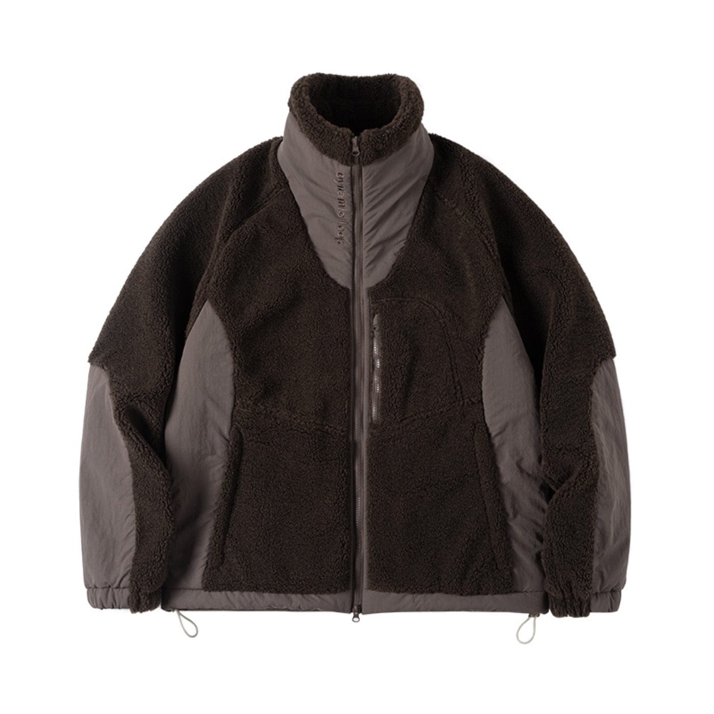 ENSHADOWER Spliced High-Collar Fleece Jacket