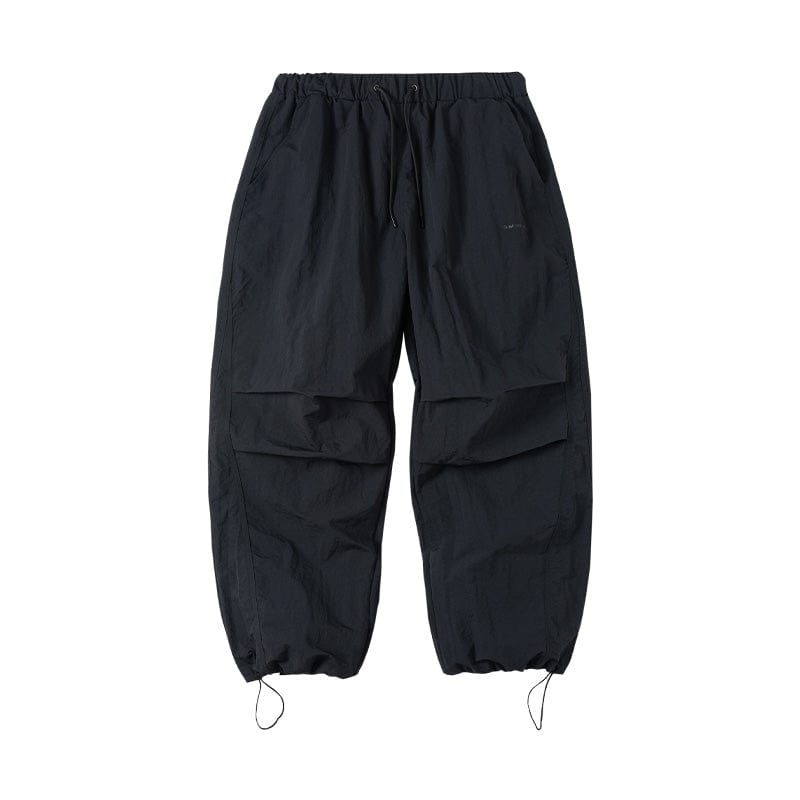 ENSHADOWER Splash-Proof Spliced Crinkled Parachute Pants