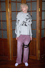 RICHILL Distressed Scratch Straight-Leg Jeans